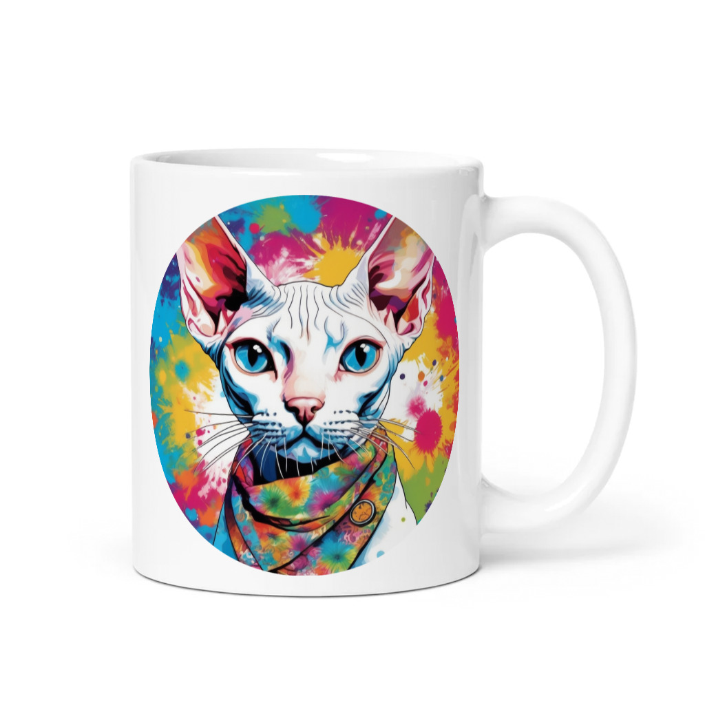 PugMug Custom White Sphynx Cat Mug