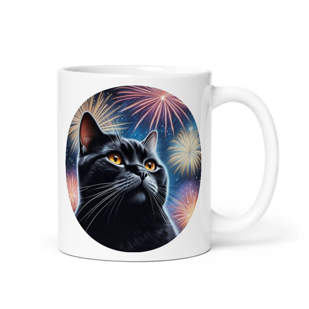 PugMug Custom Black British Shorthair Cat Mug