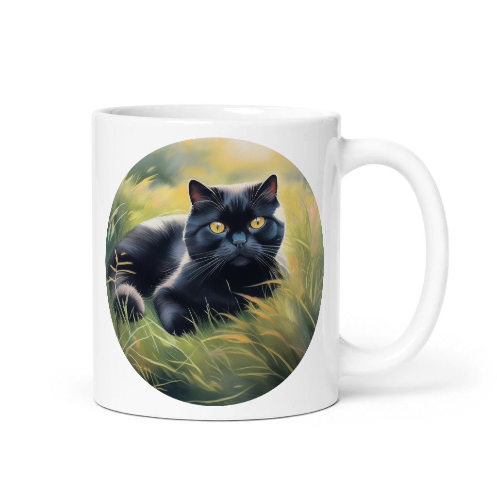 PugMug Custom Black Scottish Fold Cat Mug