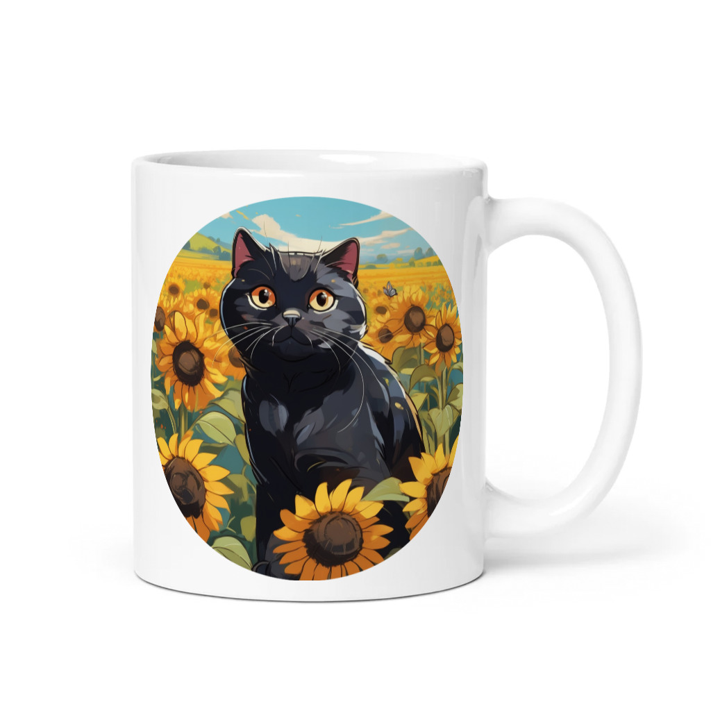 PugMug Custom Black Scottish Fold Cat Mug