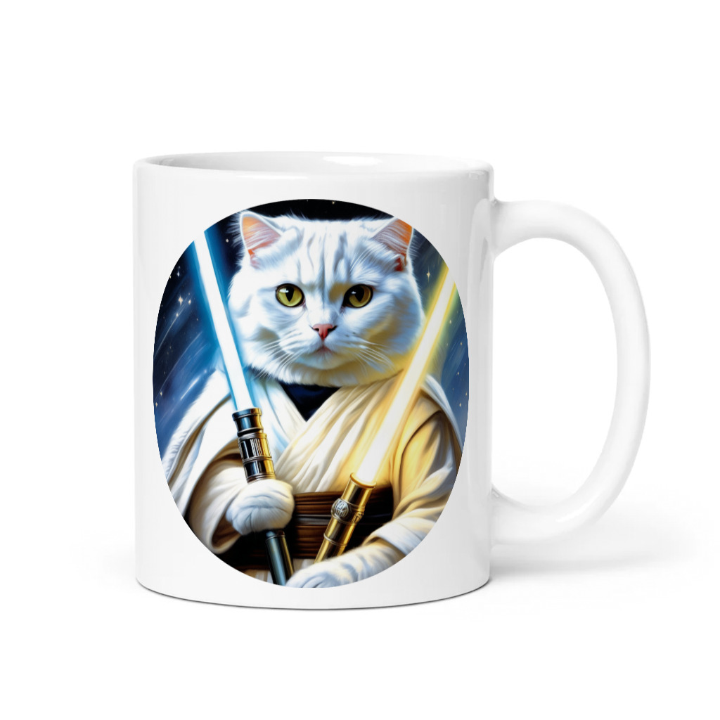 PugMug Custom White Scottish Fold Cat Mug