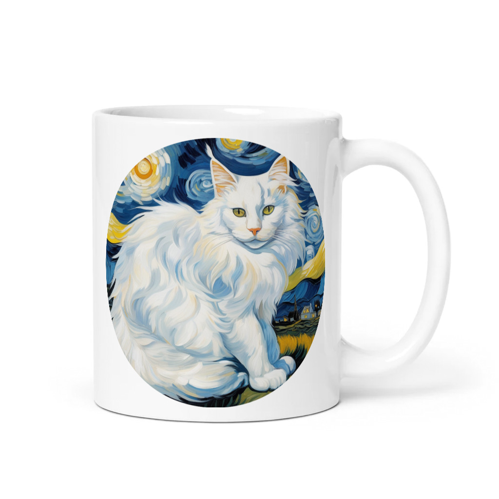 PugMug Custom White Maine Coon Cat Mug