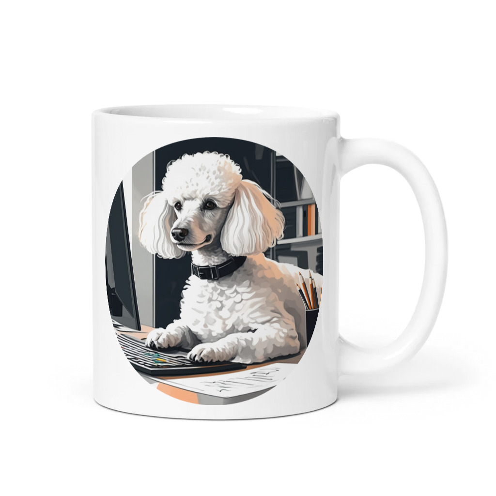 PugMug Custom White Poodle Mug