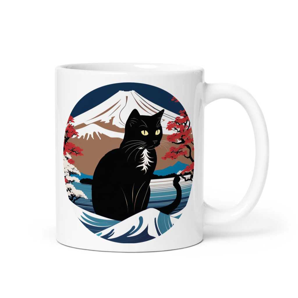 PugMug Custom Black Companion Cat Mug