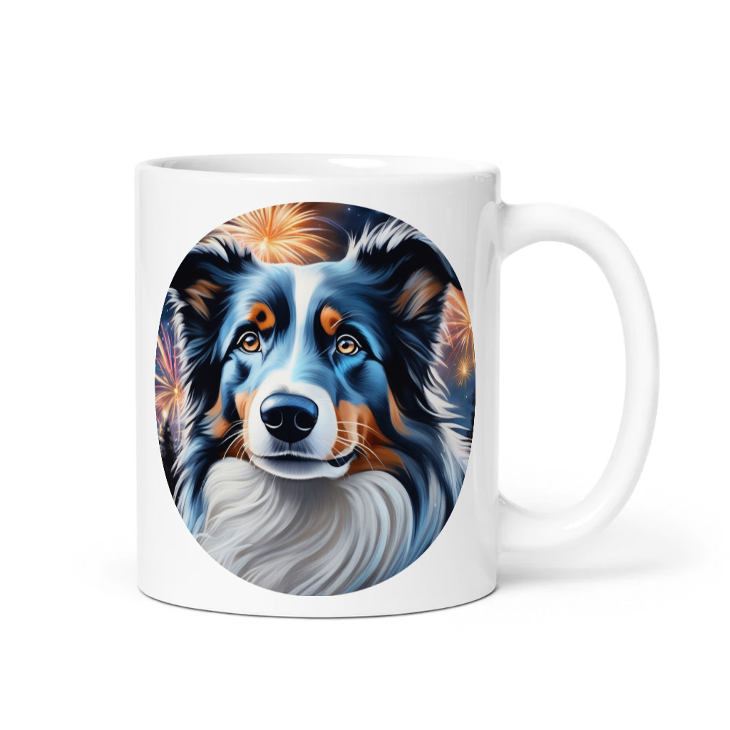 PugMug Custom Blue Merle Border Collie Mug