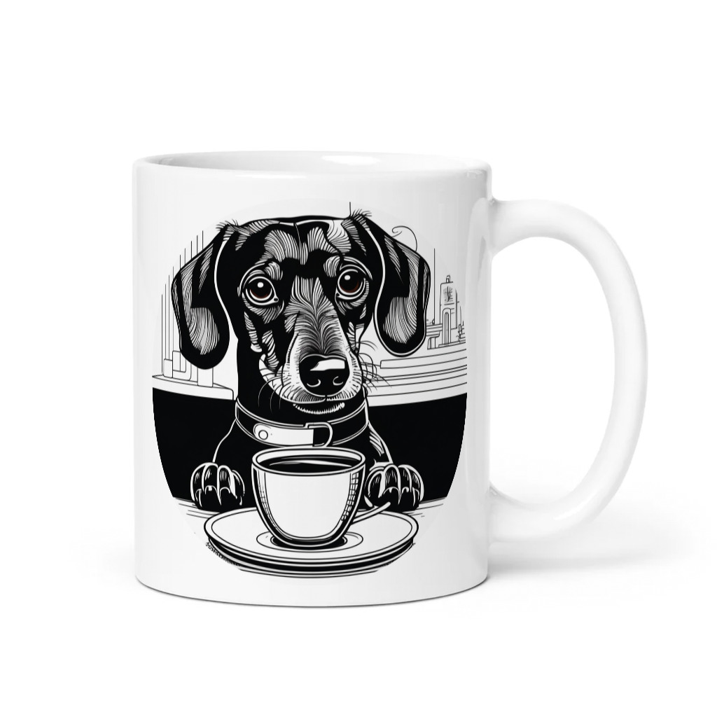 PugMug Custom Black Dachshund Mug