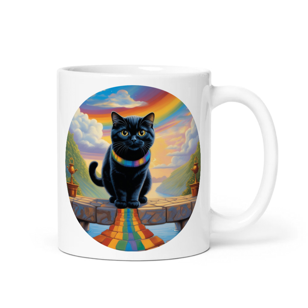 PugMug Custom Black Scottish Fold Cat Mug