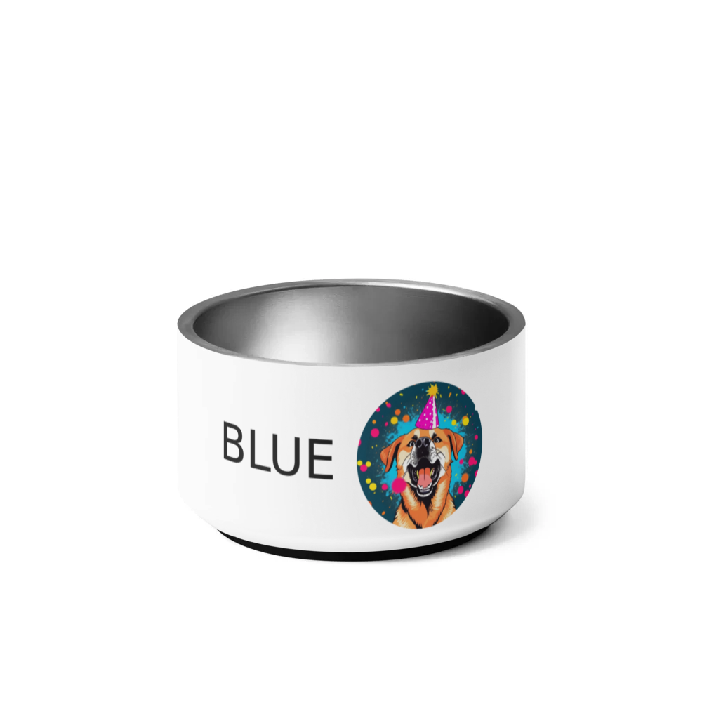 PugMug Custom Blue Pet Bowl