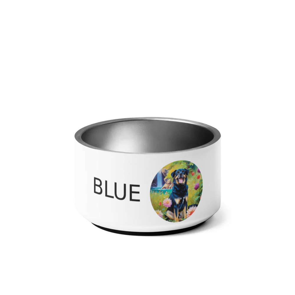 PugMug Custom Blue Pet Bowl