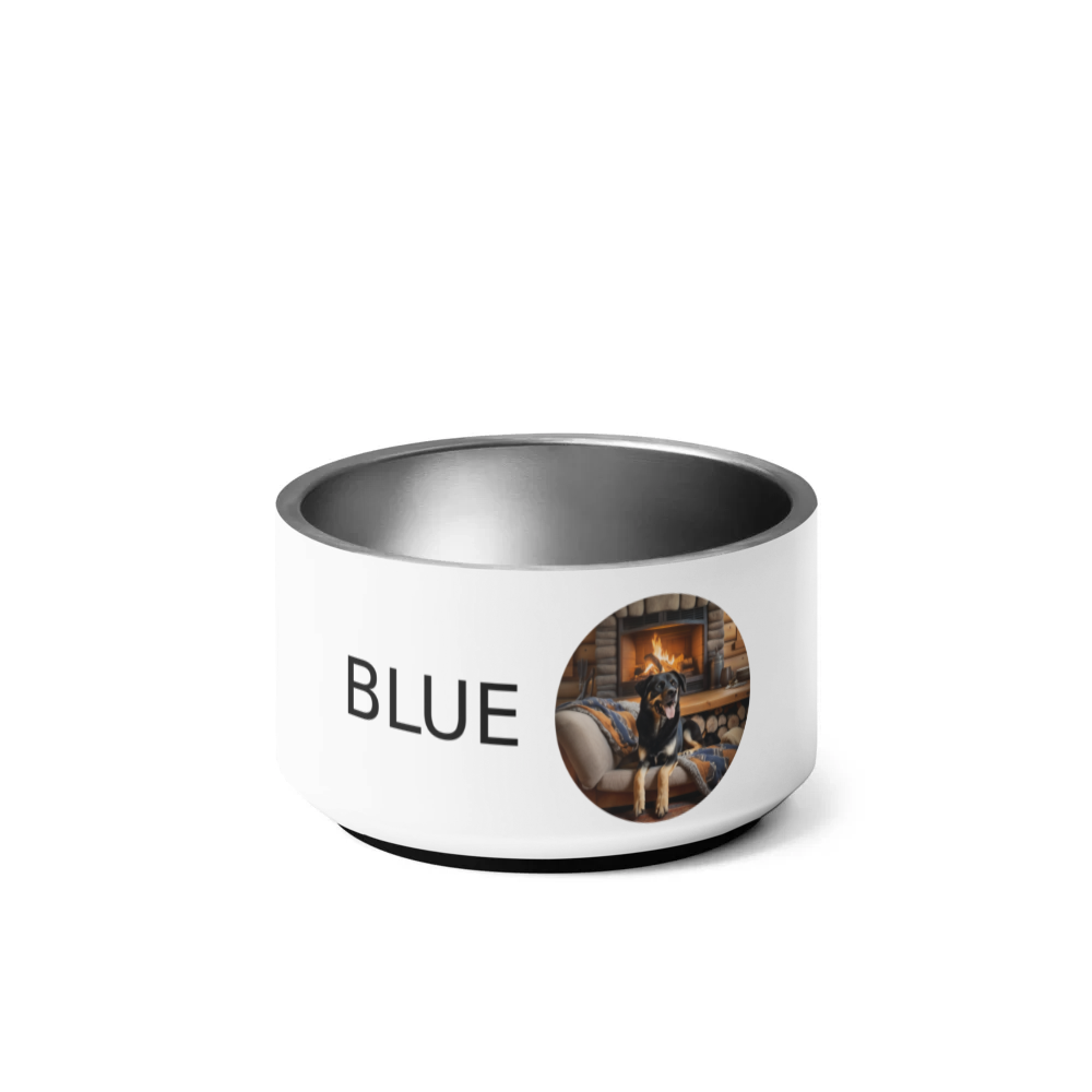 PugMug Custom Blue Pet Bowl