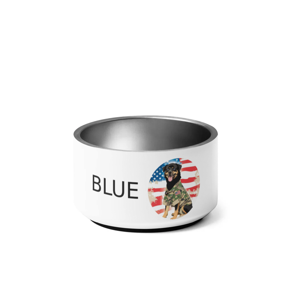 PugMug Custom Blue Pet Bowl