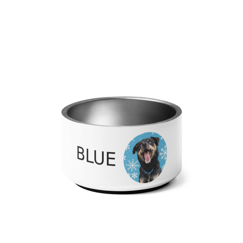 PugMug Custom Blue Pet Bowl