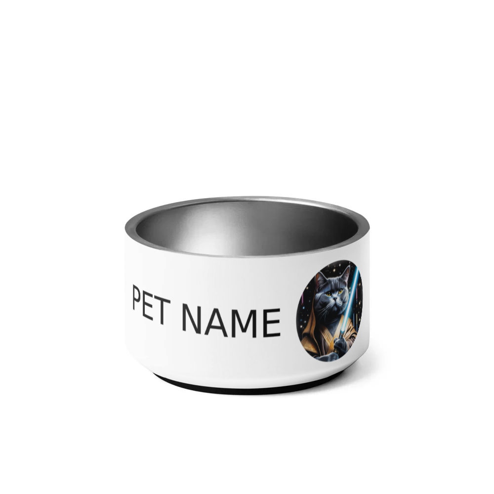 PugMug Custom Black British Shorthair Cat Pet Bowl