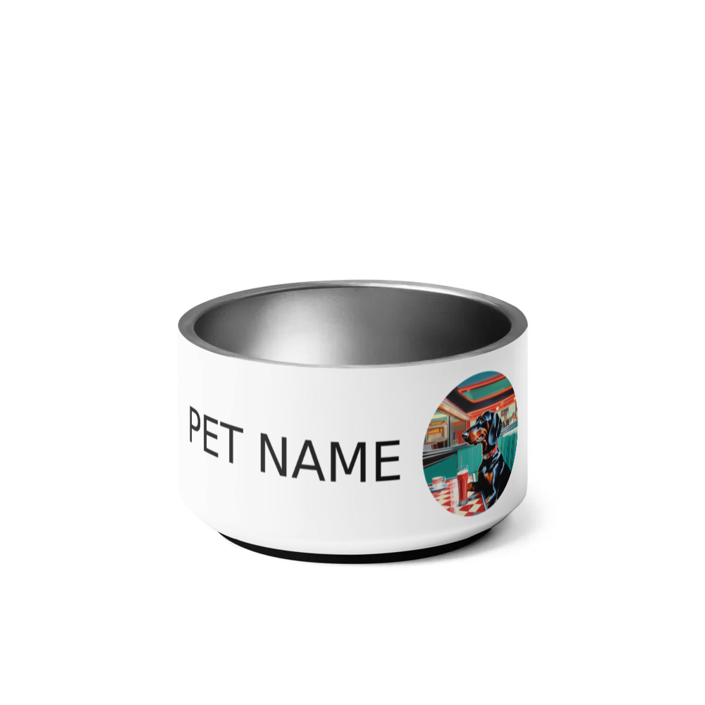 PugMug Custom Black Dachshund Pet Bowl