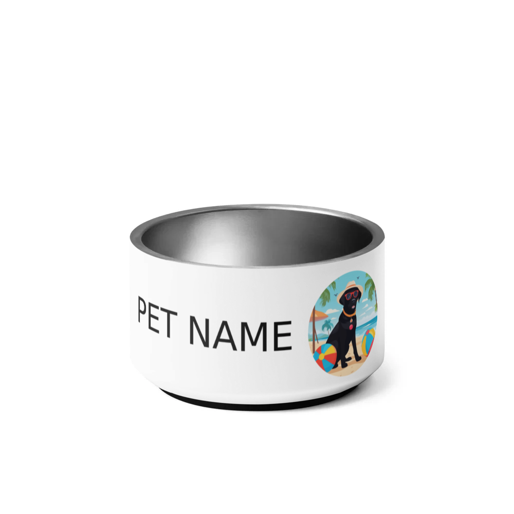 PugMug Custom Black Labrador Retriever Pet Bowl