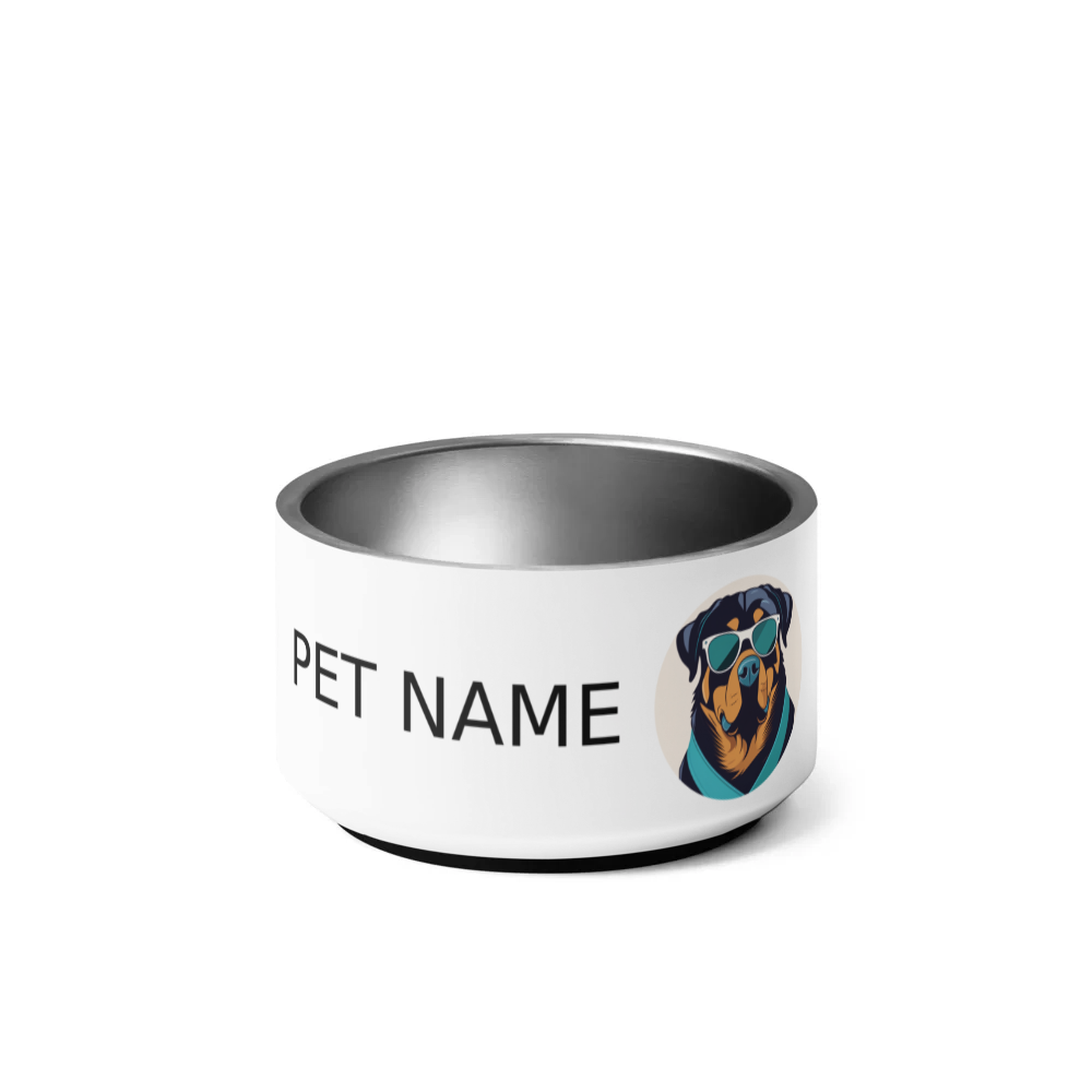 PugMug Custom Rottweiler Pet Bowl