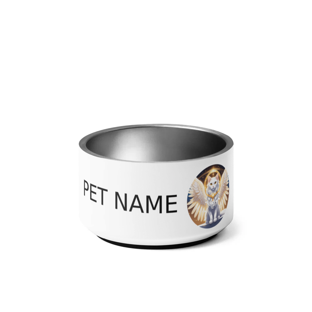PugMug Custom White Companion Cat Pet Bowl