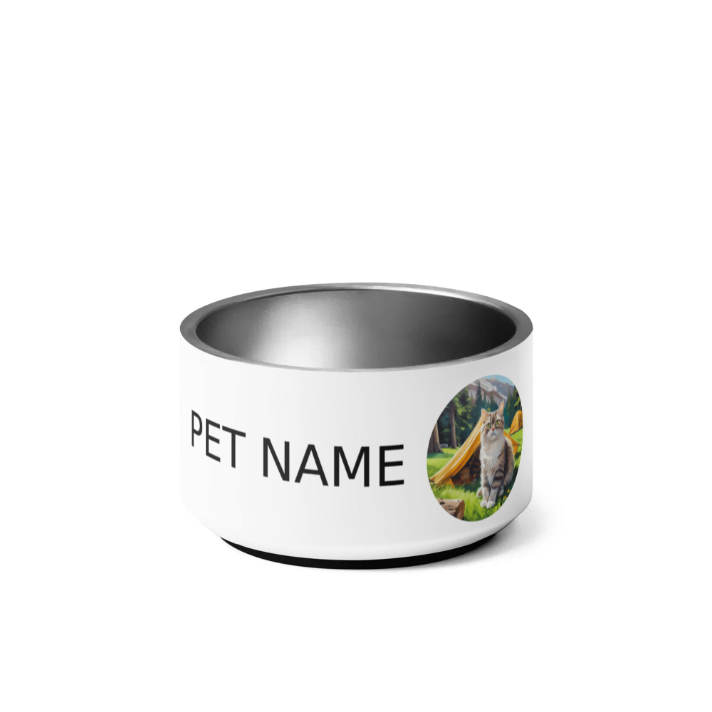 PugMug Custom Tabby Persian Cat Pet Bowl