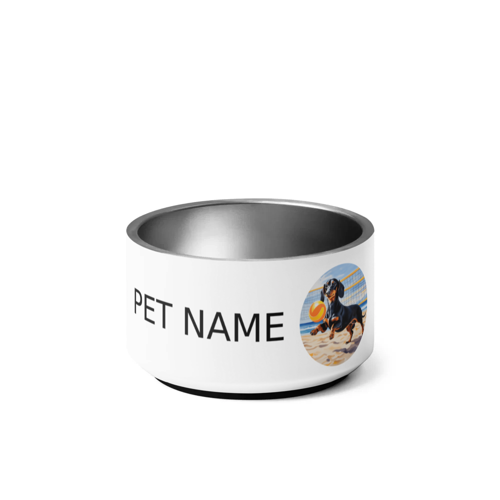 PugMug Custom Black Dachshund Pet Bowl