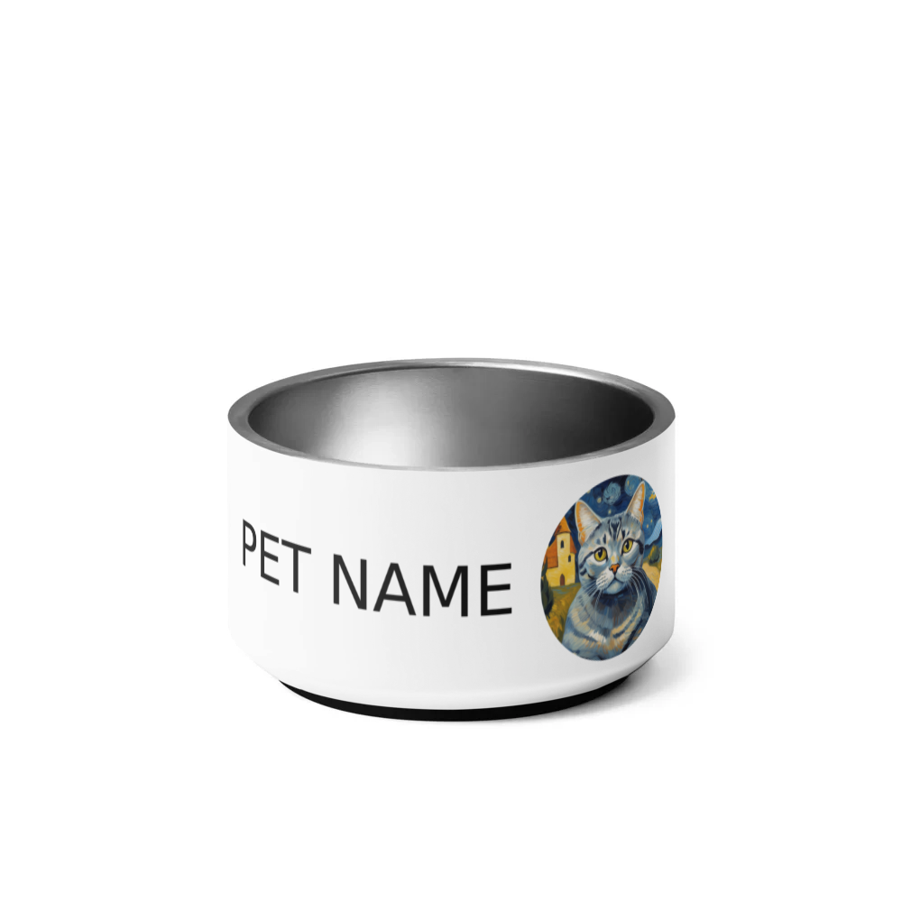PugMug Custom Tabby British Shorthair Cat Pet Bowl