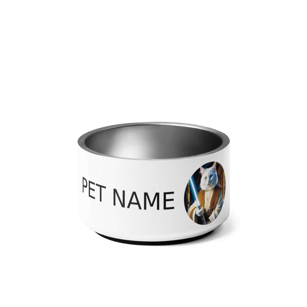 PugMug Custom White Companion Cat Pet Bowl