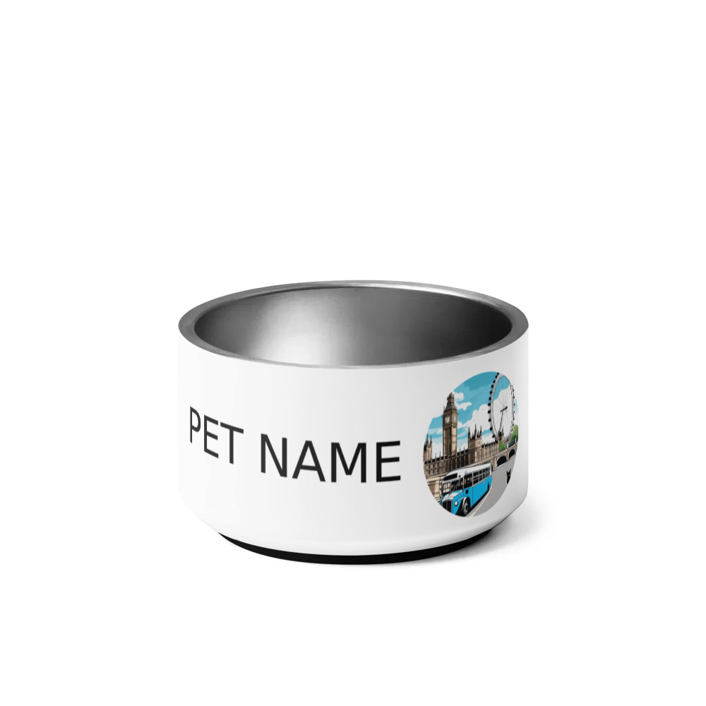 PugMug Custom Black Devon Rex Cat Pet Bowl