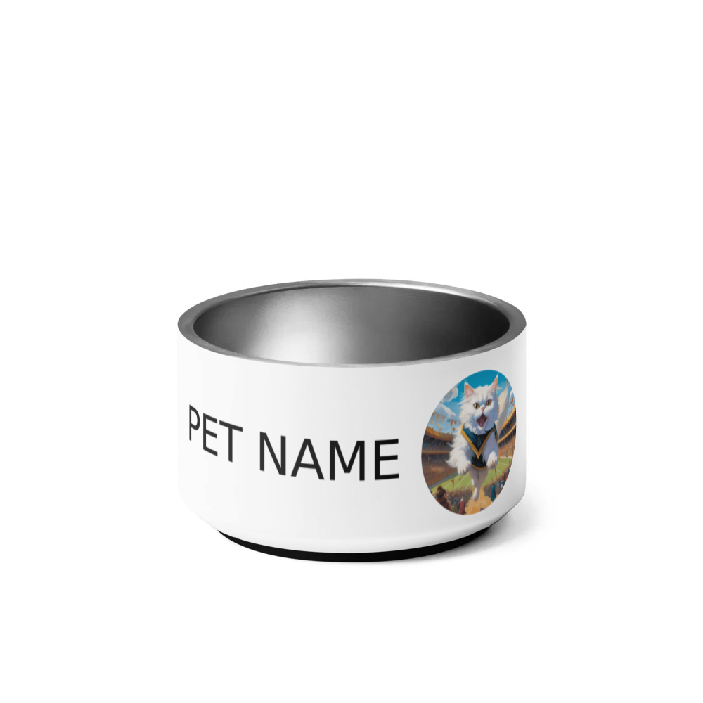 PugMug Custom White Persian Cat Pet Bowl
