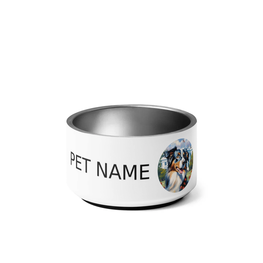 PugMug Custom Australian Shepherd Dog Pet Bowl