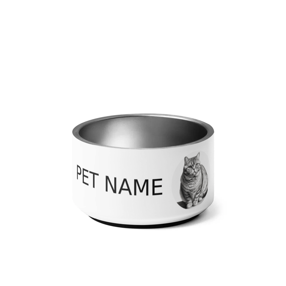 PugMug Custom Tabby British Shorthair Cat Pet Bowl