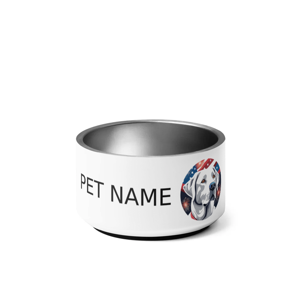 PugMug Custom White Labrador Retriever Pet Bowl