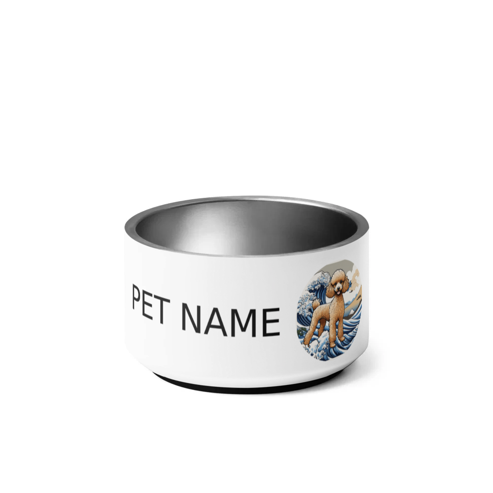 PugMug Custom Tan Poodle Pet Bowl