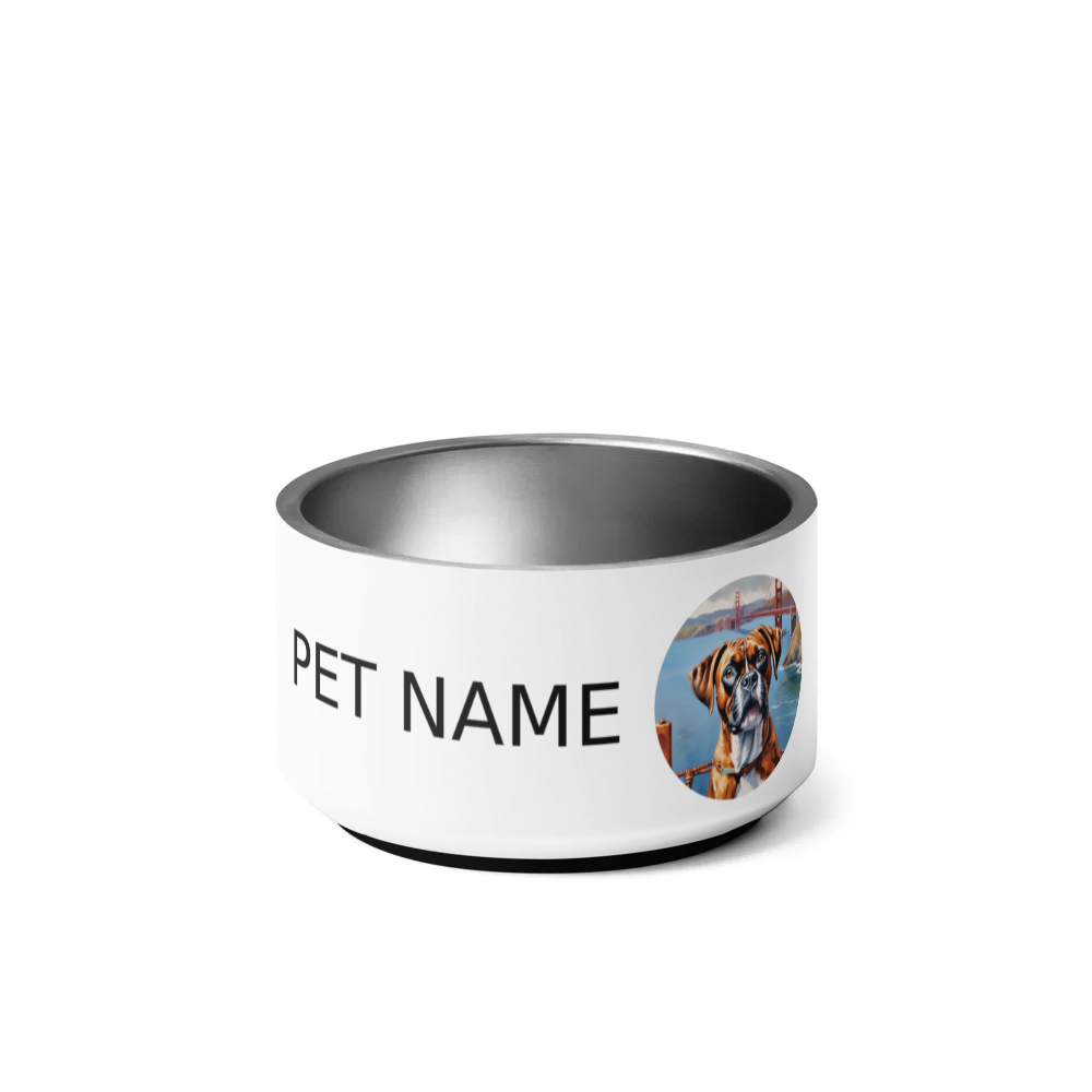 PugMug Custom Boxer Dog Pet Bowl