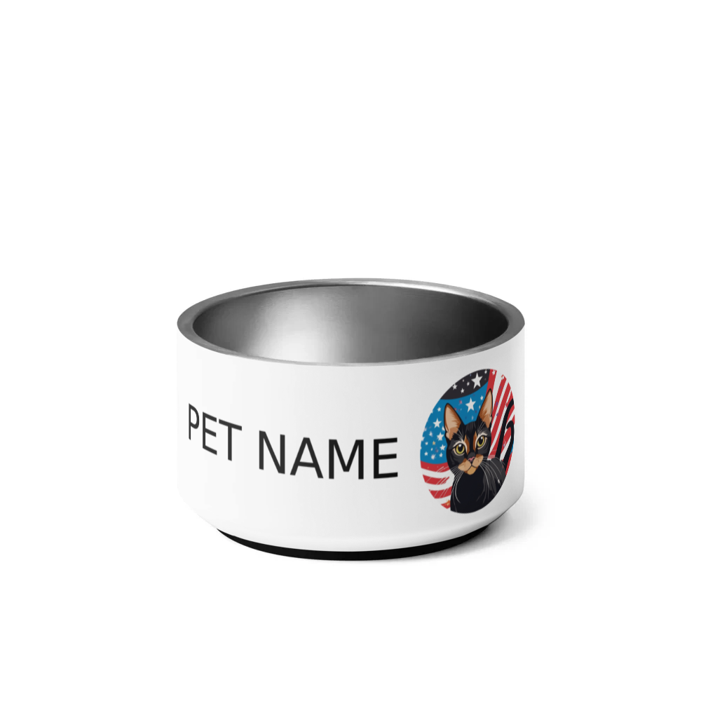 PugMug Custom Black Abyssinian Cat Pet Bowl