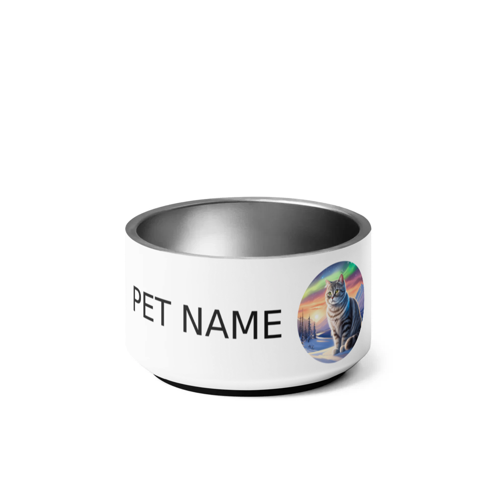 PugMug Custom Tabby British Shorthair Cat Pet Bowl