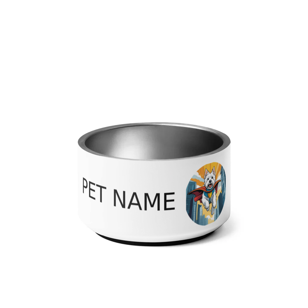 PugMug Custom West Highland White Terrier Pet Bowl