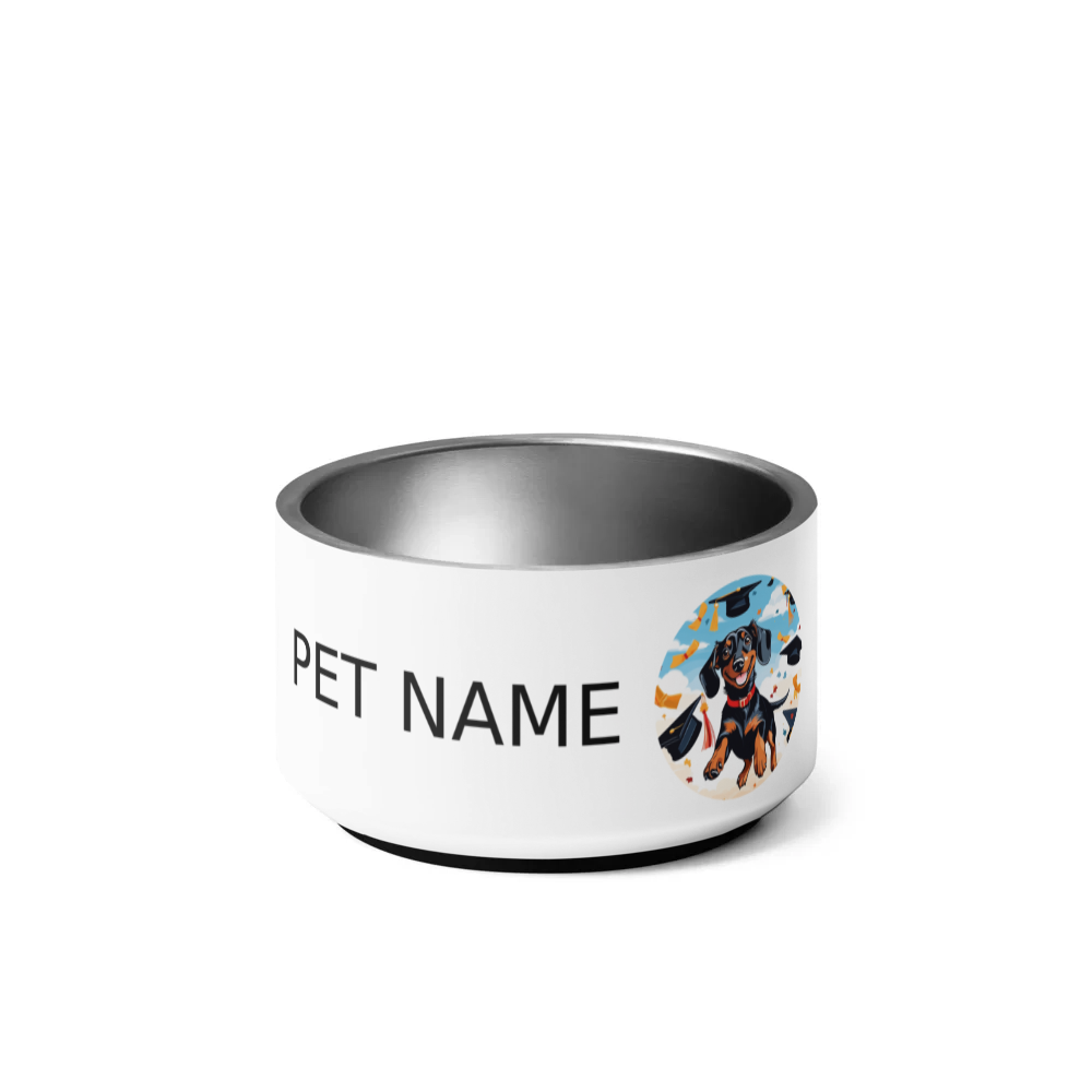PugMug Custom Black Dachshund Pet Bowl