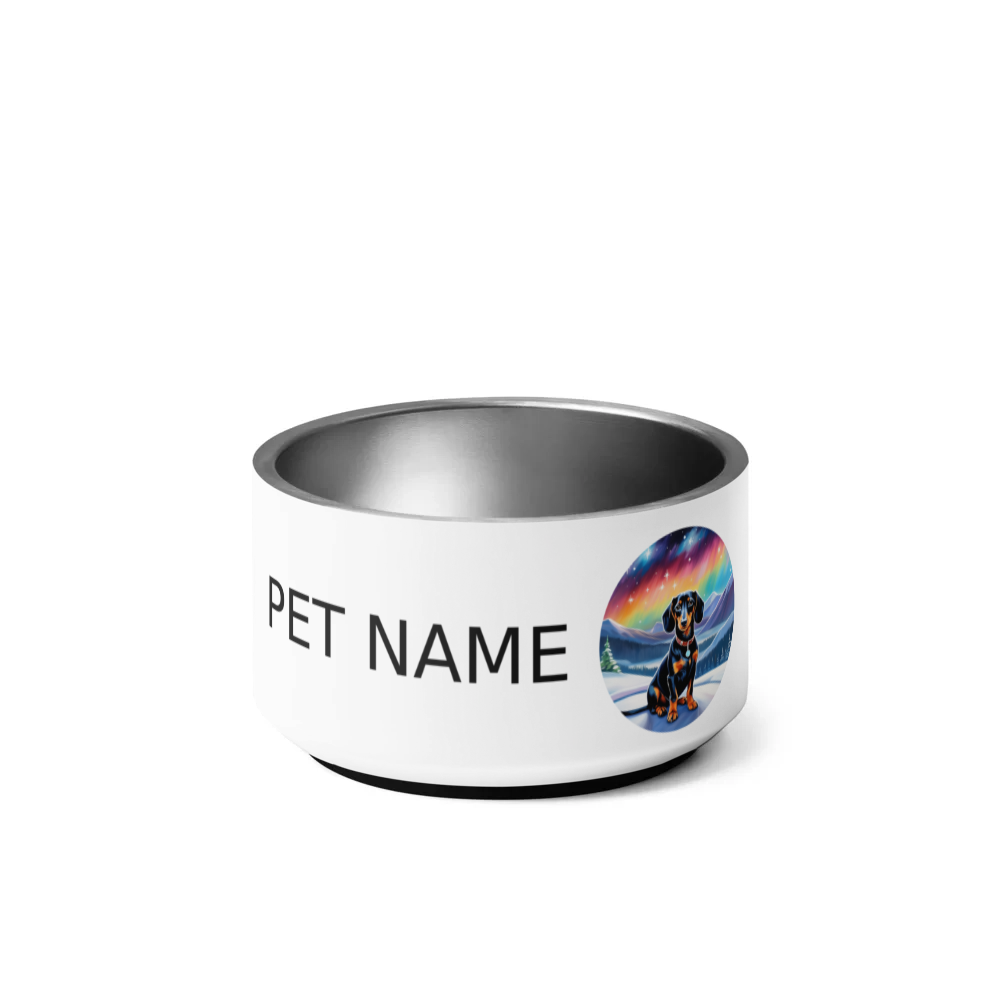 PugMug Custom Black Dachshund Pet Bowl