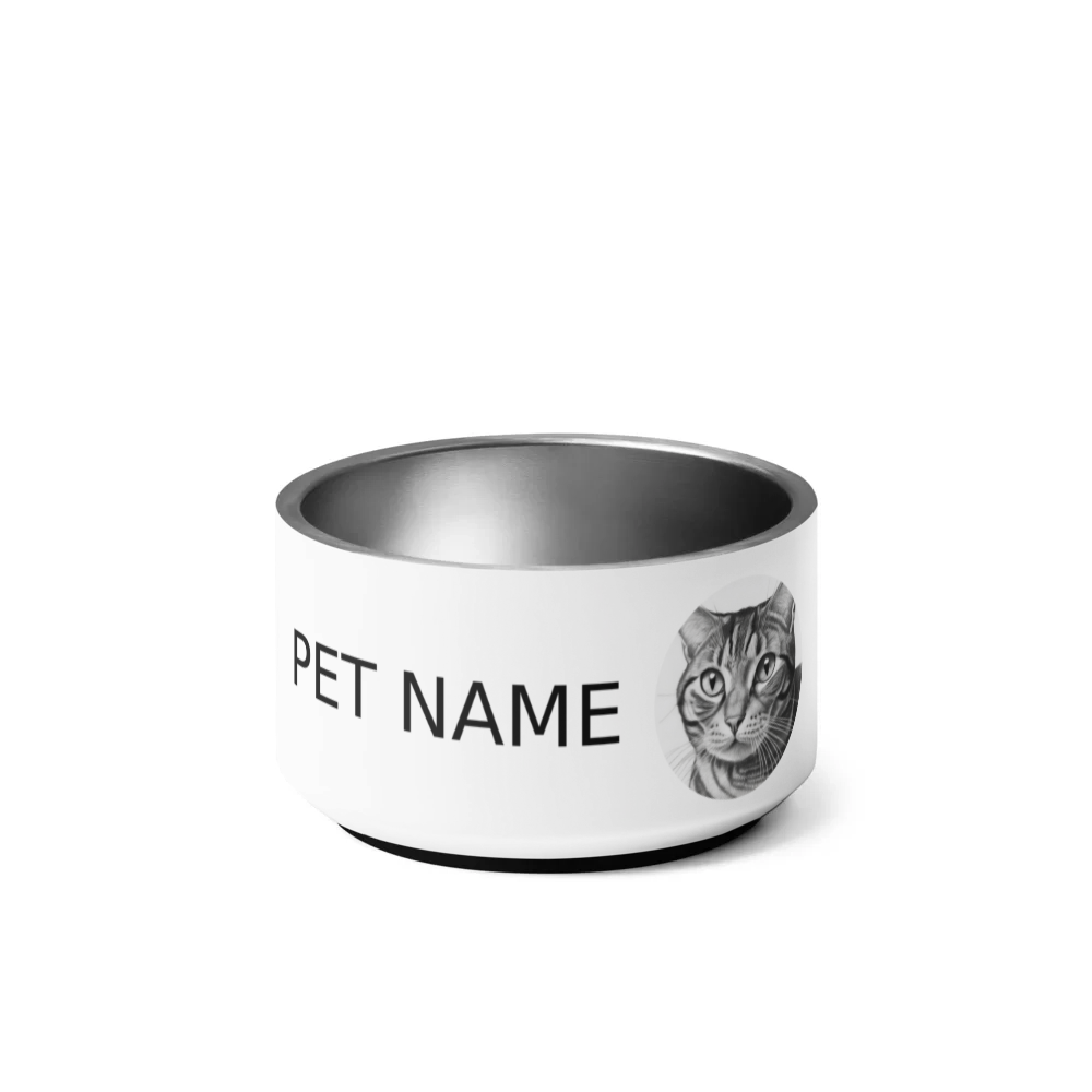 PugMug Custom Tabby American Shorthair Cat Pet Bowl