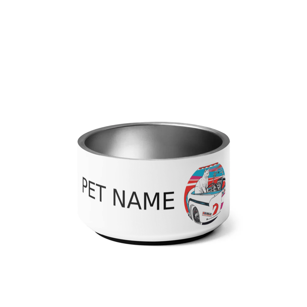 PugMug Custom White Companion Cat Pet Bowl