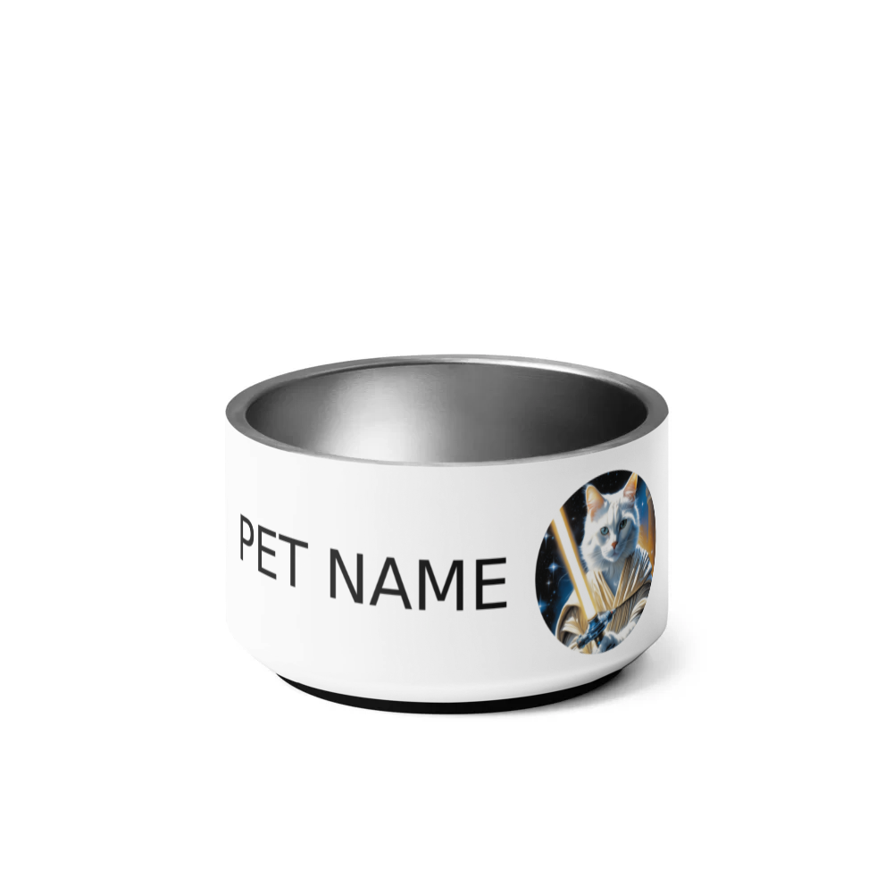 PugMug Custom White Companion Cat Pet Bowl