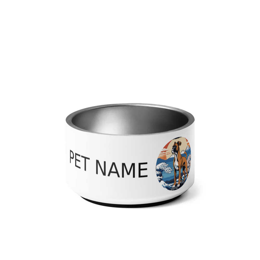 PugMug Custom Boxer Dog Pet Bowl