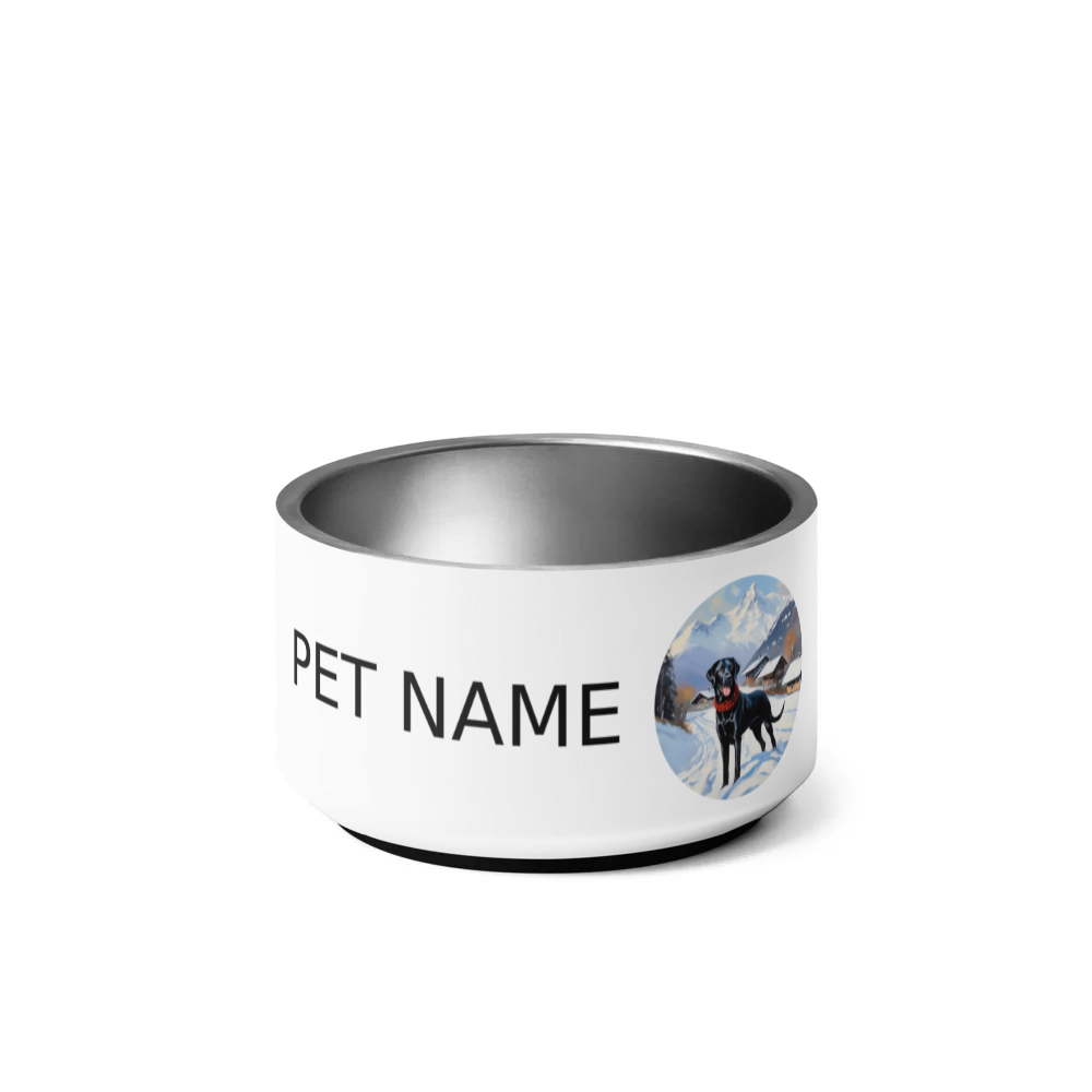 PugMug Custom Black Labrador Retriever Pet Bowl