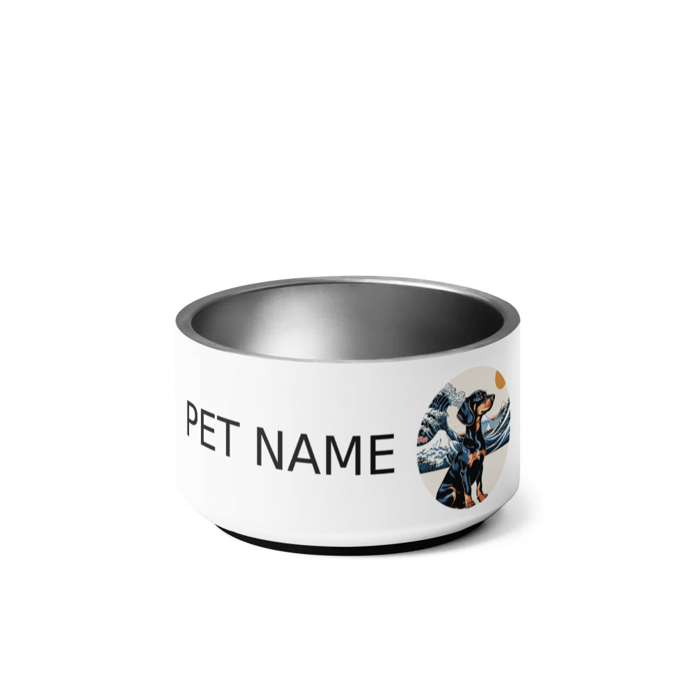 PugMug Custom Black Dachshund Pet Bowl