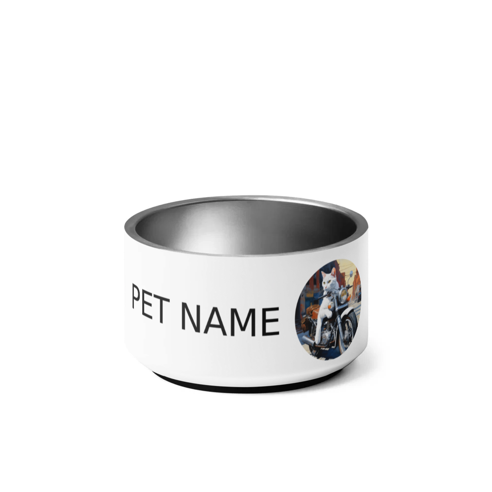 PugMug Custom White American Shorthair Cat Pet Bowl
