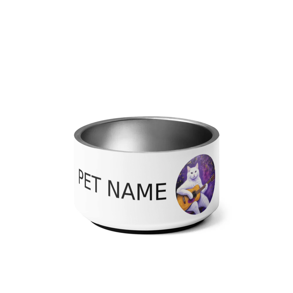 PugMug Custom White Companion Cat Pet Bowl