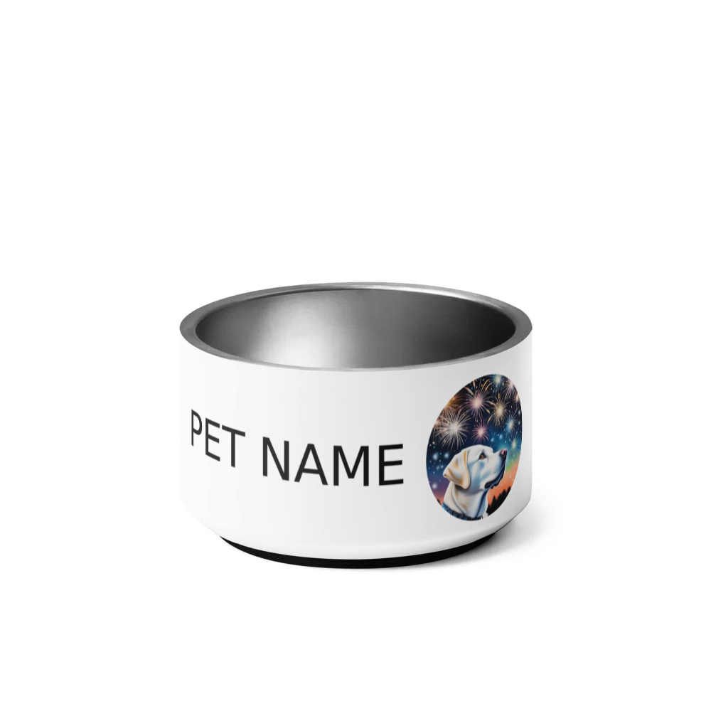 PugMug Custom White Labrador Retriever Pet Bowl