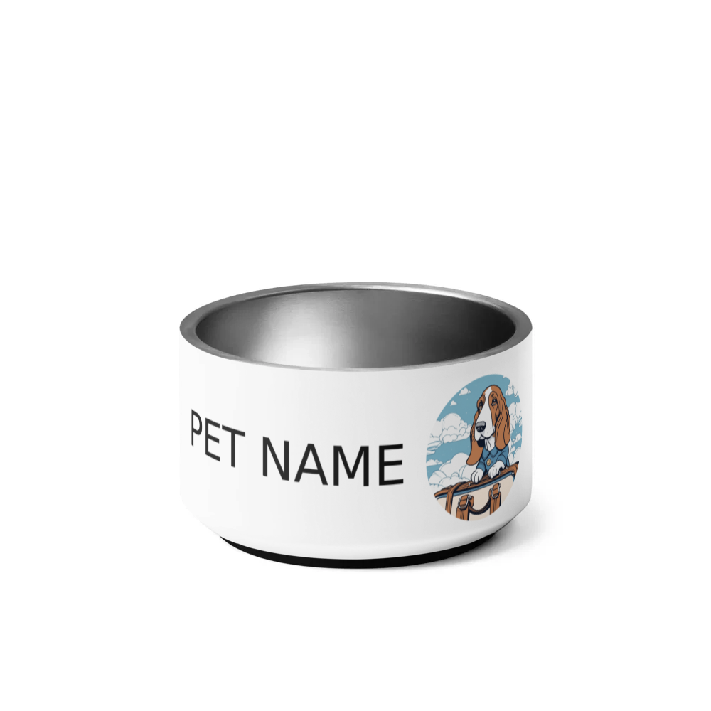 PugMug Custom Basset Hound Pet Bowl