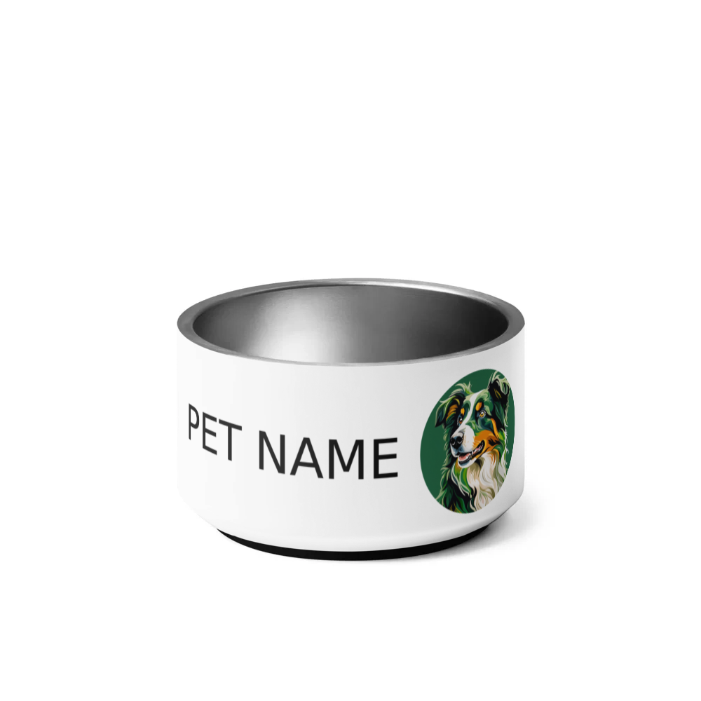 PugMug Custom Australian Shepherd Dog Pet Bowl