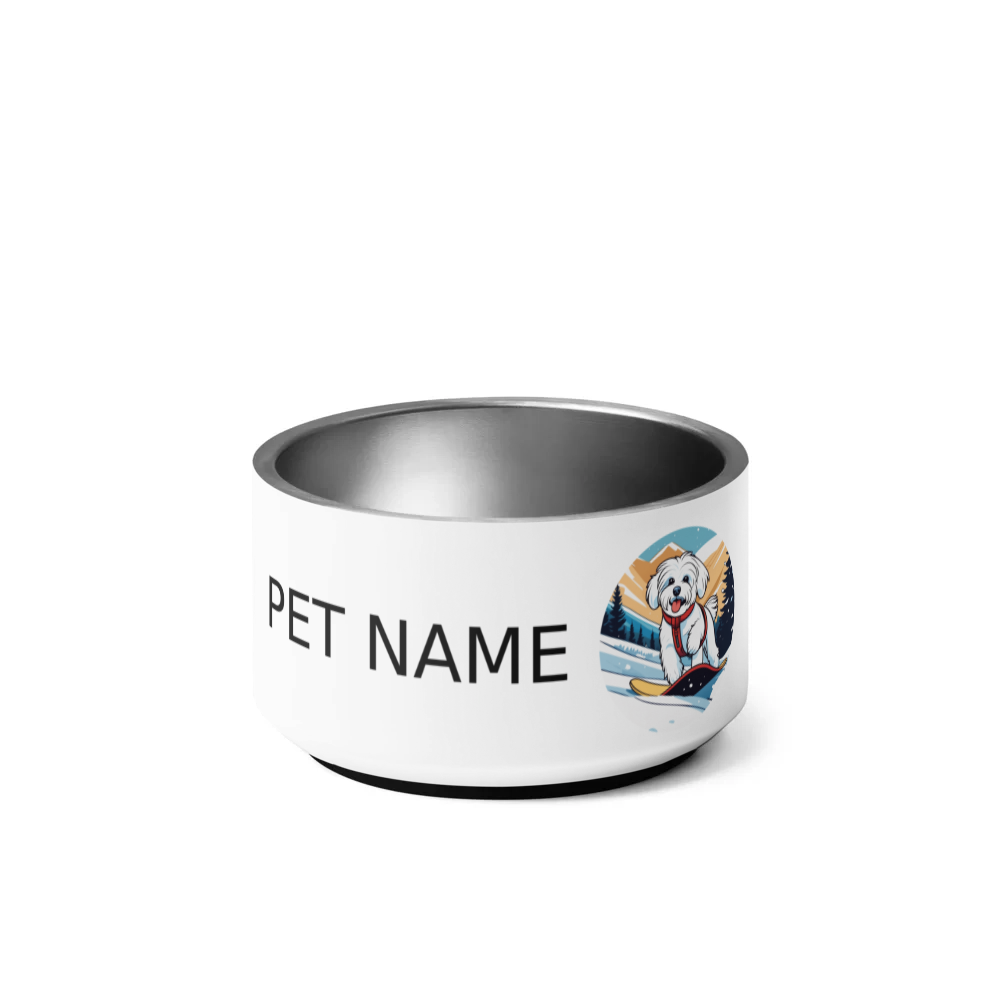 PugMug Custom White Havanese Dog Pet Bowl