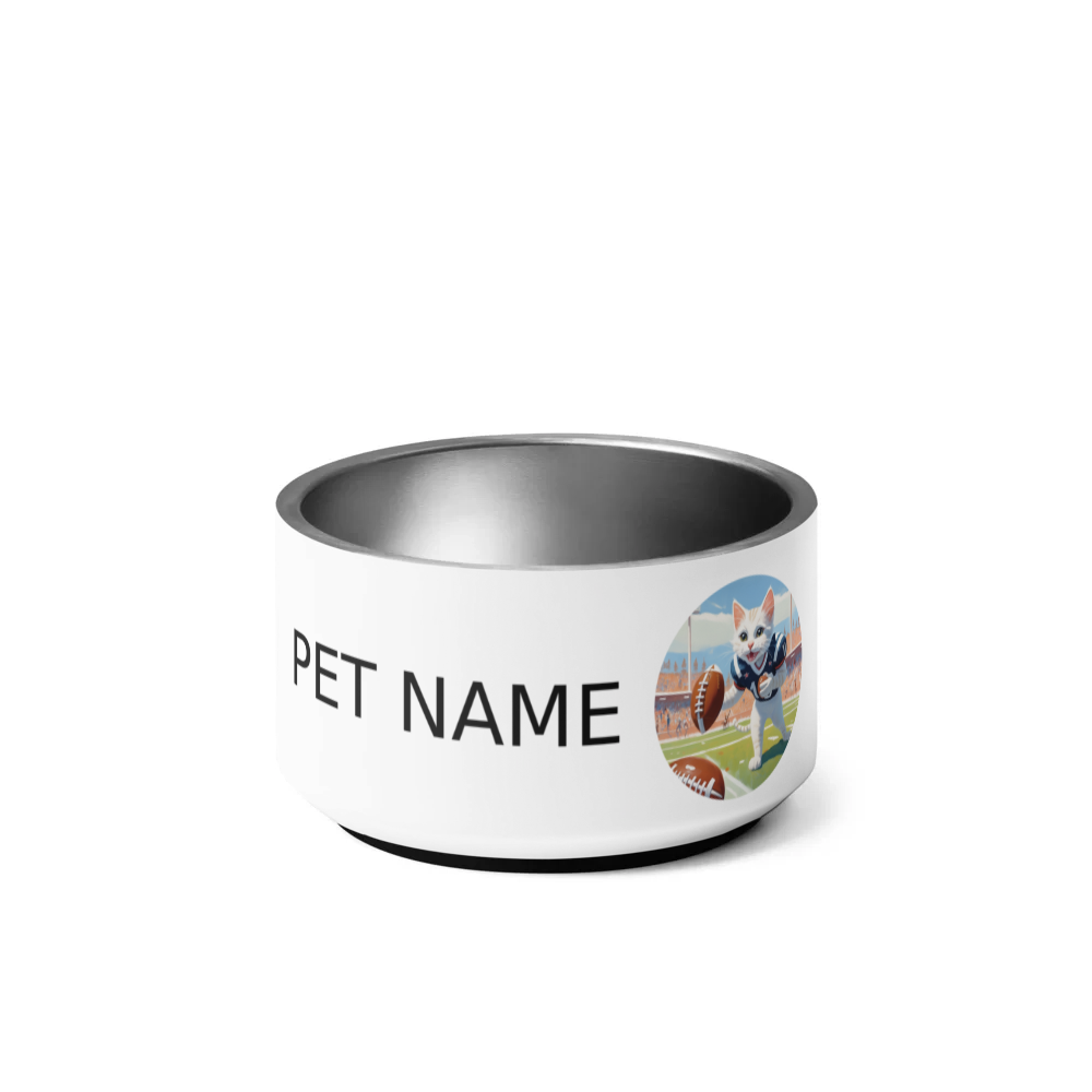 PugMug Custom White Companion Cat Pet Bowl